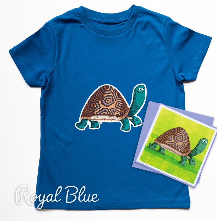 Organic Tortoise T-shirt and Card Gift Set - Matt Buckingham Illustration