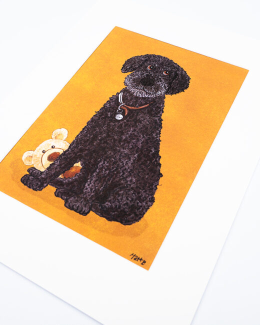 Bespoke pet dog portrait by illustrator Matt Buckingham